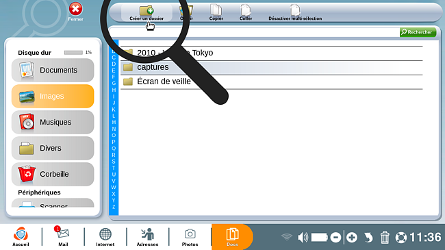 Cliquer sur "Créer un dossier"