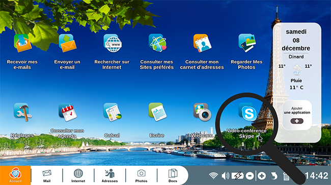 ouvrir l'application skype