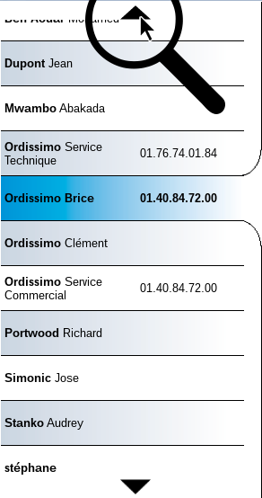 liste carnet d'adresses