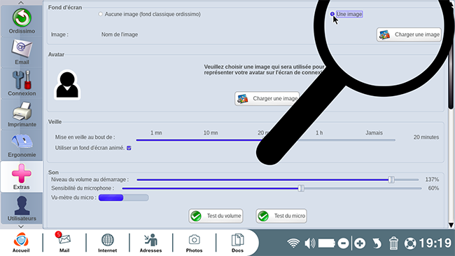 Modifier son fond d'écran.