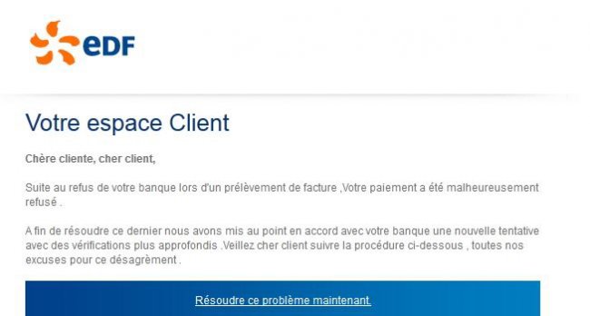 e-mail non adressé