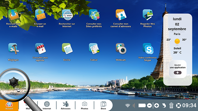 cliquer sur l'application mines