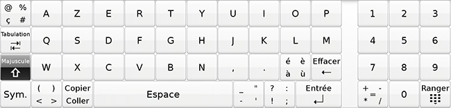 clavier en majuscule