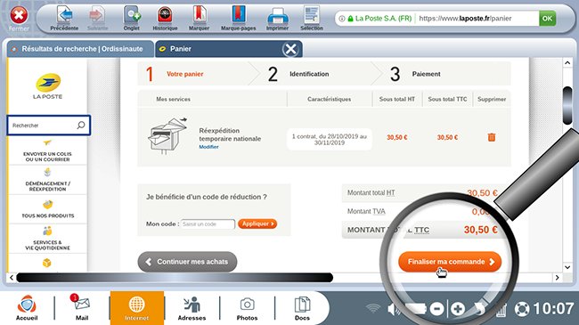cliquer sur finaliser ma commande
