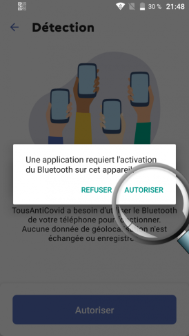 autoriser la detection anti covid