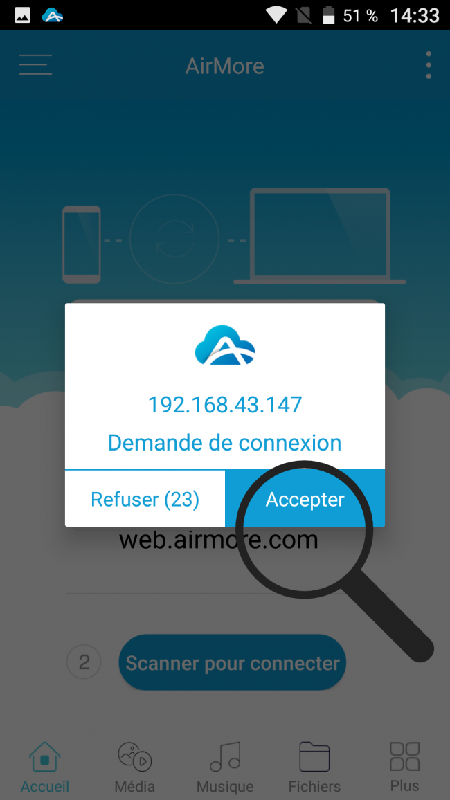 accepter de se connecter 