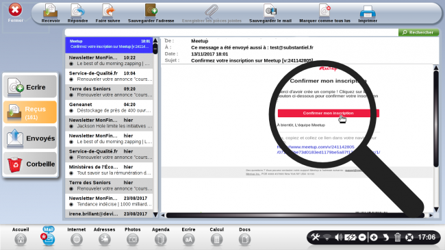 cliquer sur le lien de confirmation