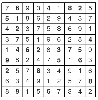 sudoku terminé