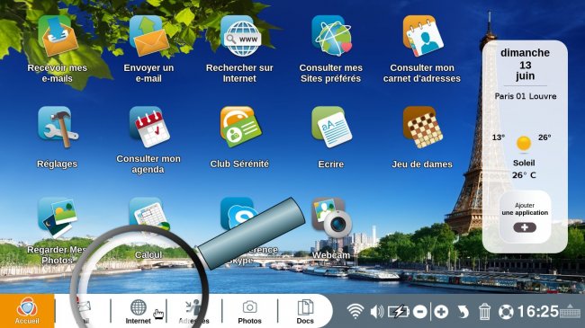 Cliquer sur internet