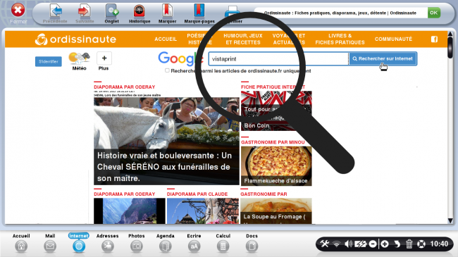 rechercher via le moteur de recherche