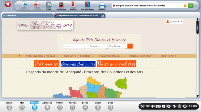 page d'accueil du site