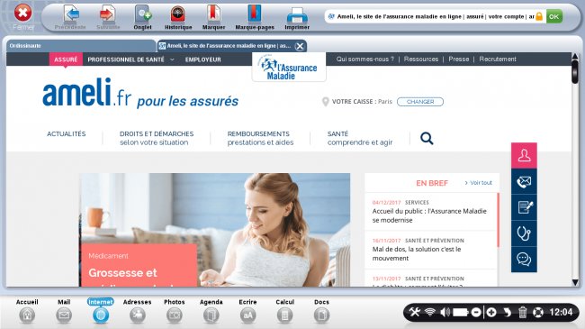 page d'accueil du site