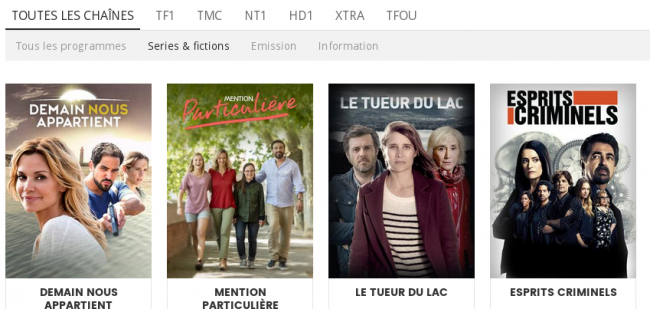 série et fictions en replay