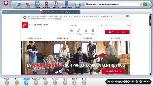 page d'accueil du site