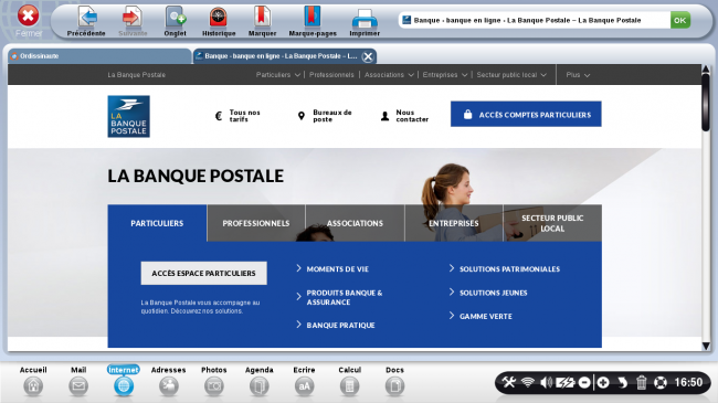 page d'accueil du site