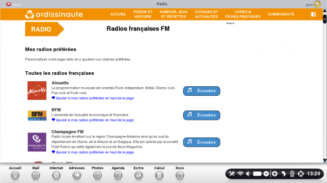 application radio