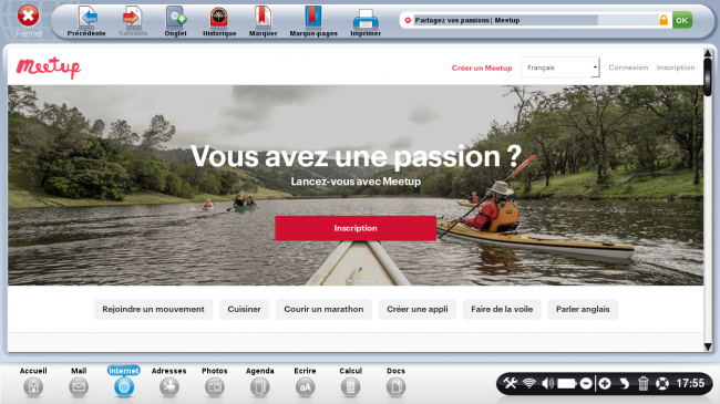 page d'accueil du site