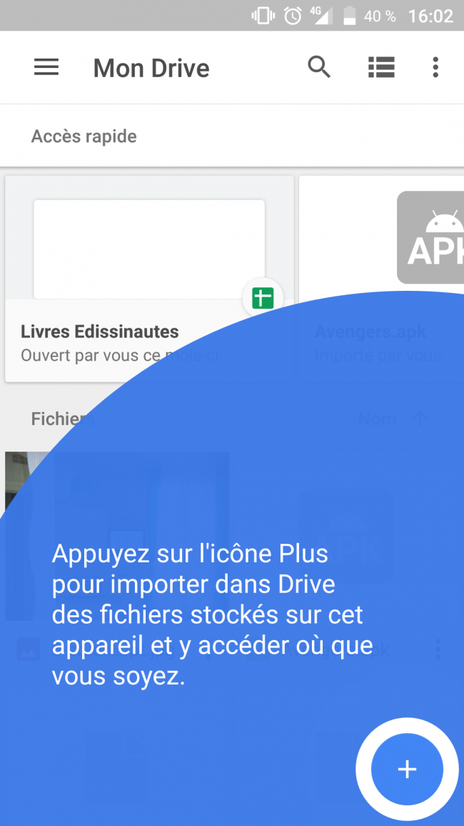 ouverture de l'application