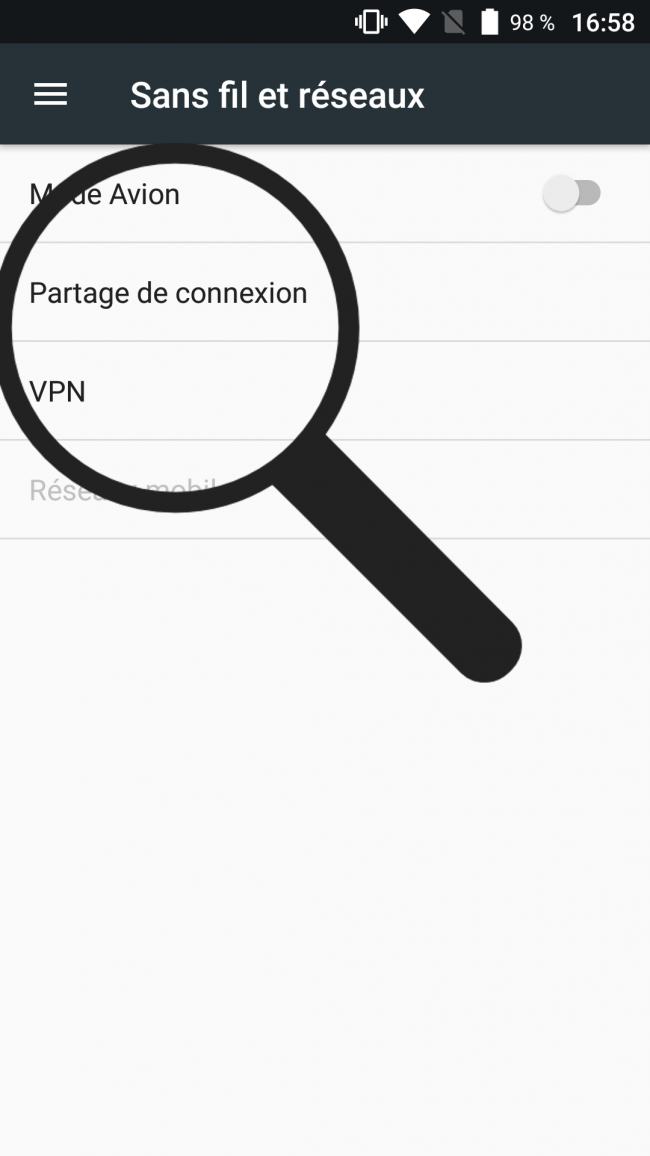 partage de connexion