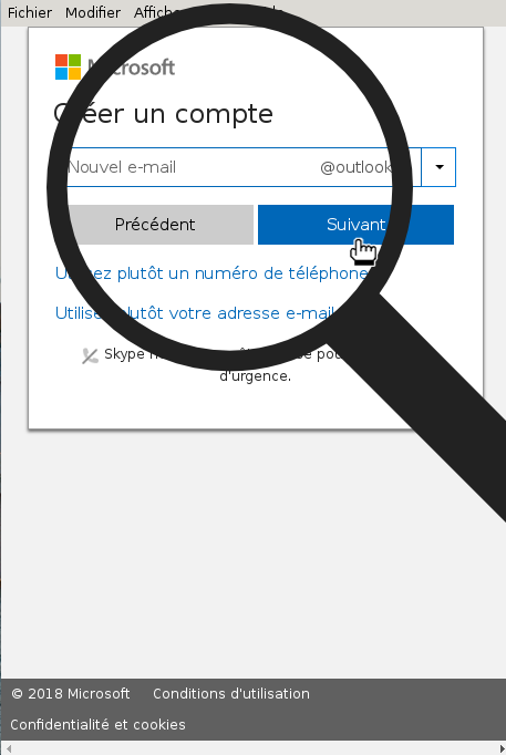 créer une nouvelle adresse mail