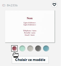 choisir le code couleur