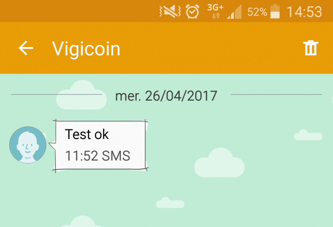 sms de confirmation