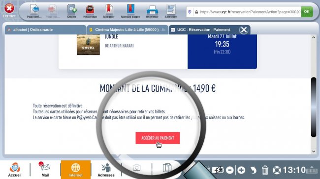 accéder au paiement