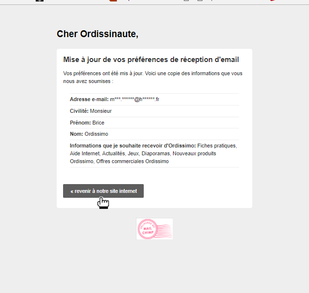 revenir au site internet