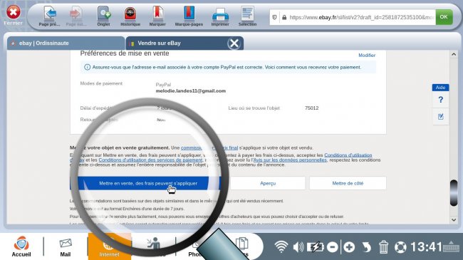 décrire et vendre son objet sur ebay