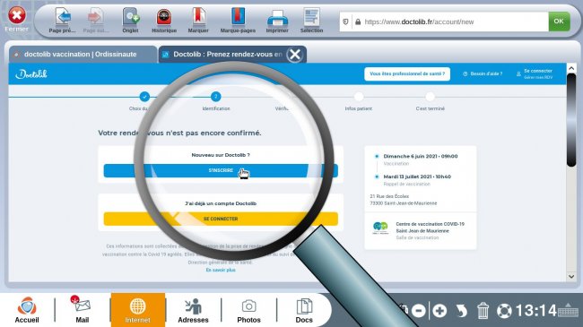 s'inscrire à doctolib