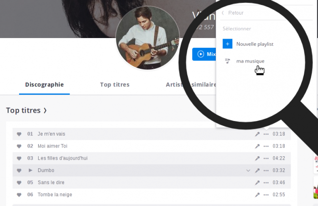 choisir sa playlist