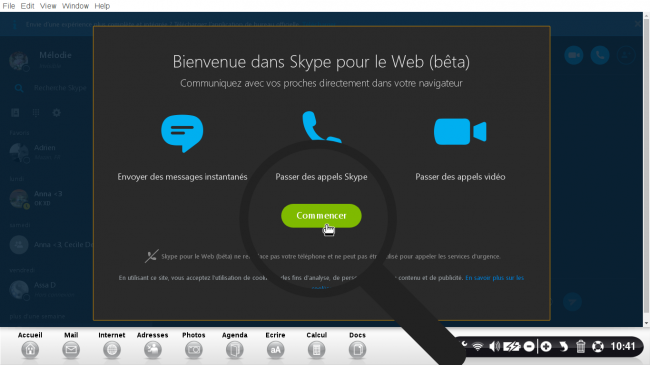 accepter la présentation de la version beta