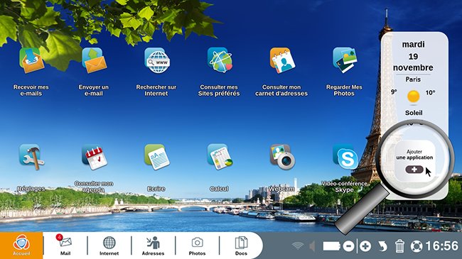 ouvrir la page des applications