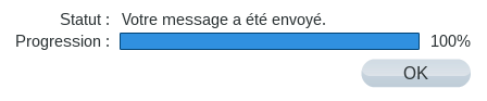 progression de l'envoi