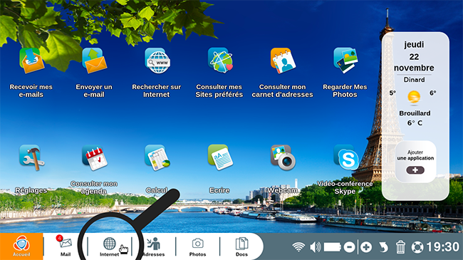 cliquer sur internet