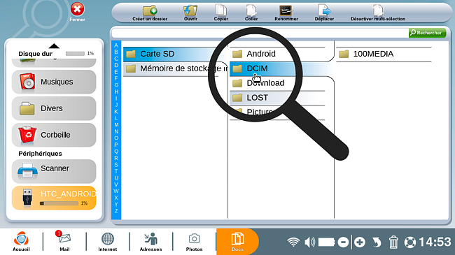 Cliquer sur "DCIM"