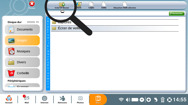 Cliquer sur "Créer un dossier"