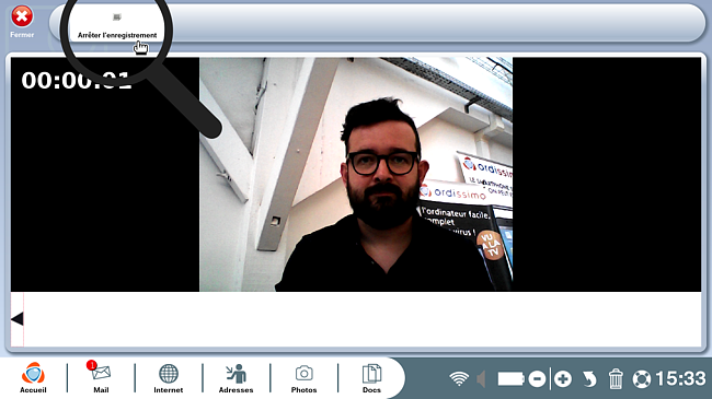 enregistrement de la vidéo