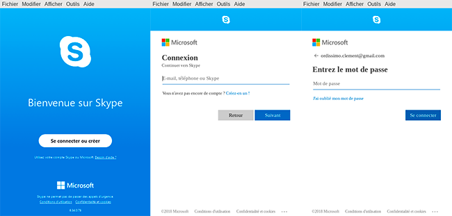 connexion Skype