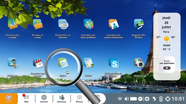 cliquer sur l'application Ecrire