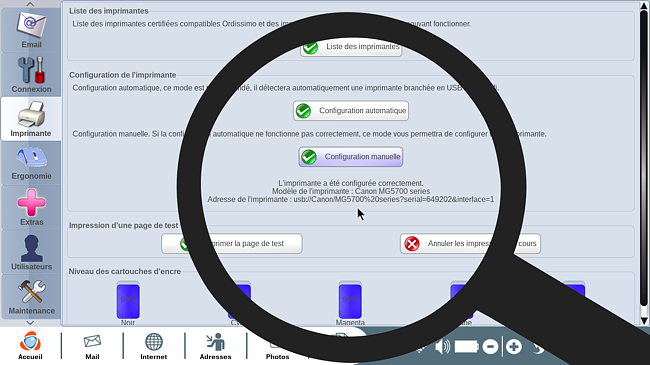 Confirmation de la configuration