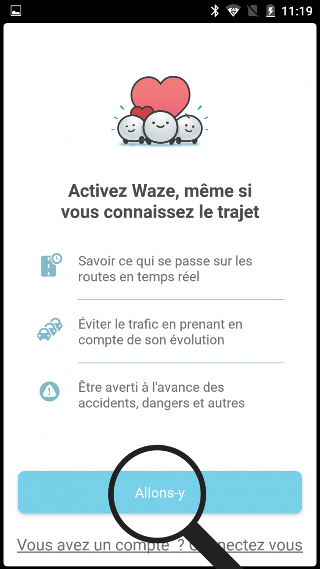 activation de waze