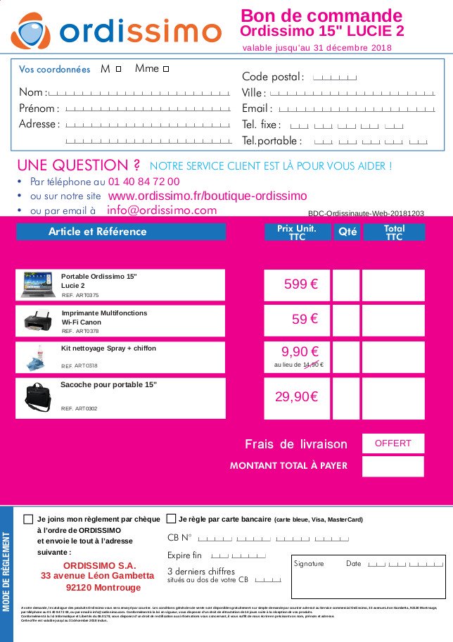 bon de commande lucie 2