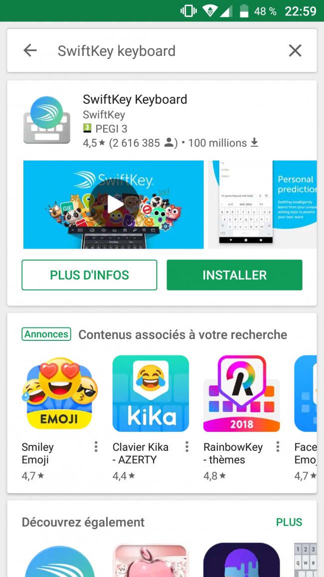 ouverture de l'application