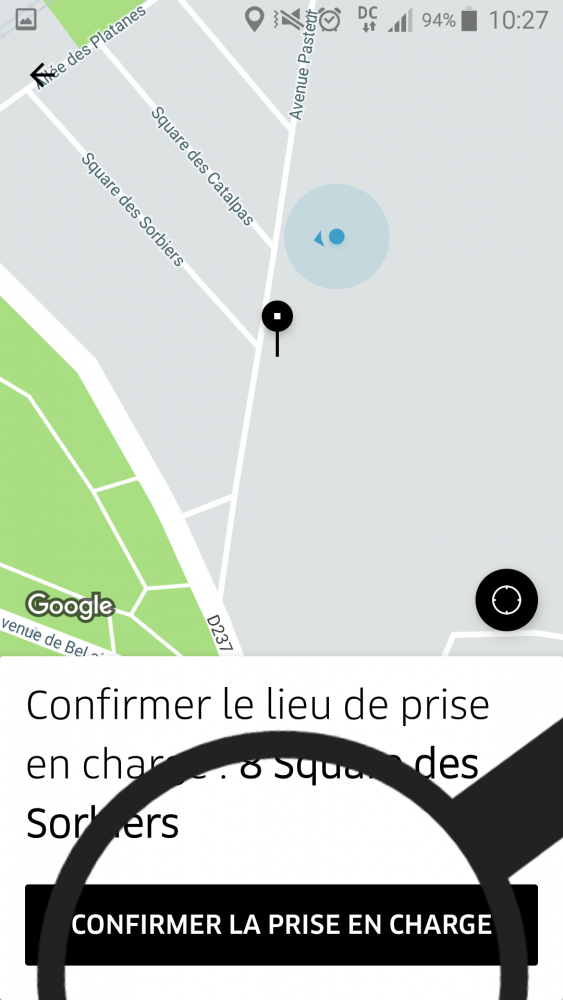 changement du déplacement uber