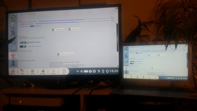 ecran recopié en hdmi