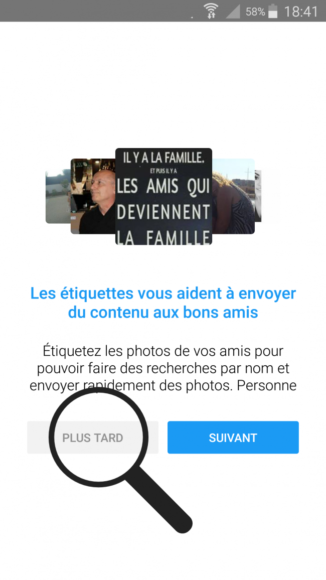 étiqueter les photos