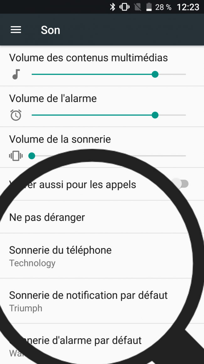 la sonnerie du téléphone