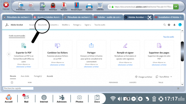 Allez dans documents