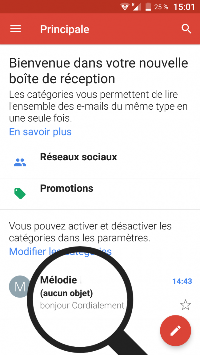 ouvrir un mail